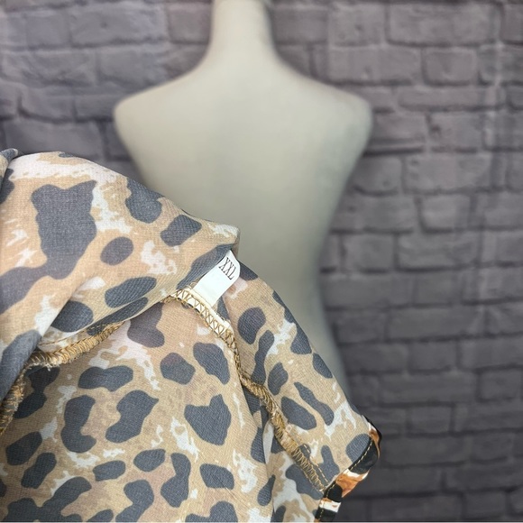 CHEETAH Print Wide Sleeve Kimono Cardigan - Picture 3 of 3